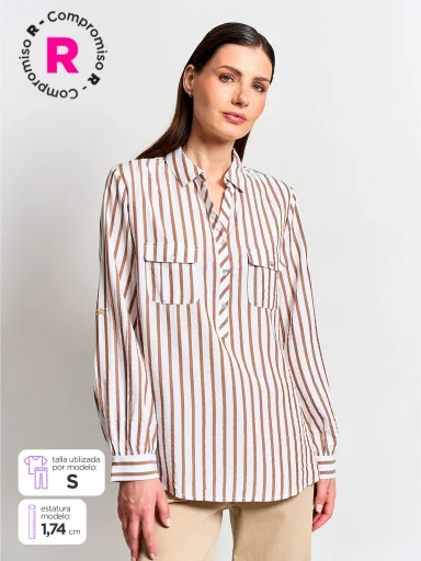 BLUSA MANGA LARGA MUJER CACHAREL BARCO - 1