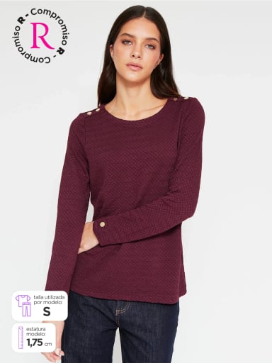 POLO MANGA LARGA MUJER CACHAREL CARI - 1