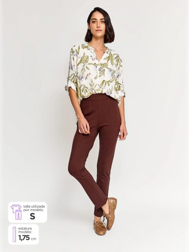 PANTALÓN REGULAR MUJER AZIZ TIPO CALZA - 1