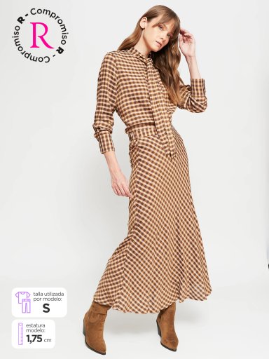 FALDA LARGA MUJER NAVIGATA VICHY - 1