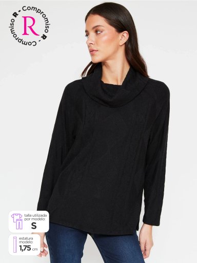 POLO MANGA LARGA MUJER AZIZ JACARD - 1