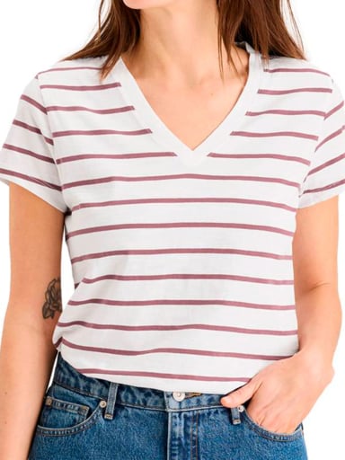 POLO MANGA CORTA ALGODÓN MUJER DOCKERS CUELLO EN V - 3