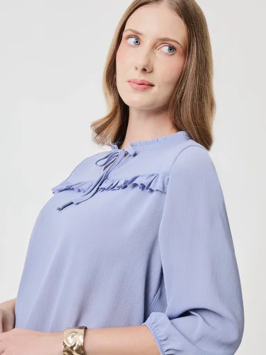 BLUSA MANGA LARGA MUJER AZIZ CLÁSICO - 4