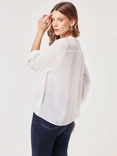 BLUSA MANGA LARGA MUJER AZIZ CLÁSICO - 2