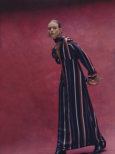 VESTIDO LARGO MUJER VAGRANT MARRÓN - 1