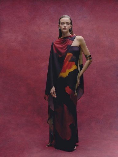 VESTIDO LARGO MUJER VAGRANT GUINDA - 1