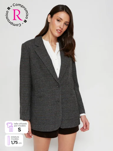 BLAZER DE LANA MUJER MARQUIS LARGO CREER - 1