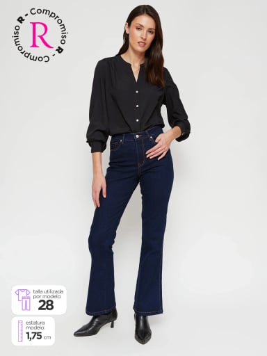 JEANS ALGODÓN FLARE MUJER MARQUIS - 1