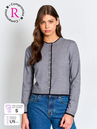 CARDIGAN MUJER MARQUIS BRILLO - 1