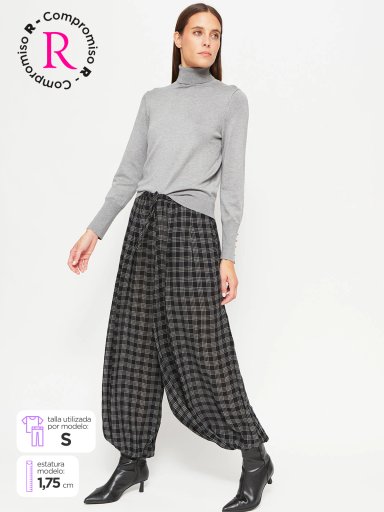 PANTALÓN REGULAR MUJER MARQUIS CHECK - 1