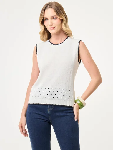 SWEATER MUJER MARQUIS TEJIDO RAYA - 1