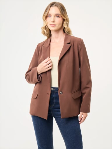 BLAZER MUJER MARQUIS LARGO BÁSICO - 1
