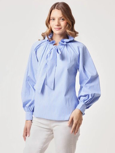 BLUSA MANGA LARGA MUJER MARQUIS CUELLO - 1