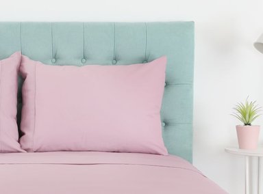 FUNDA DE ALMOHADA RIPLEY HOME ALGODÓN 144 HILOS 70X50 CM PALO ROSA - 1