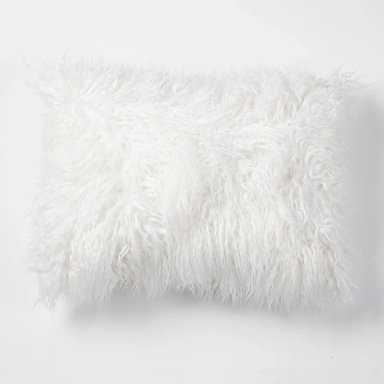 COJÍN RIPLEY HOME PELUDO 50 X 35 CM MARFIL IVORY - 1