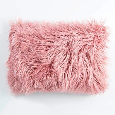 COJÍN RIPLEY HOME PELUDO 50 X 35 CM PALO ROSA - 1