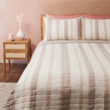 CUBRECAMA MAISON LINETT TEJIDO TAUPE 2PL - 1
