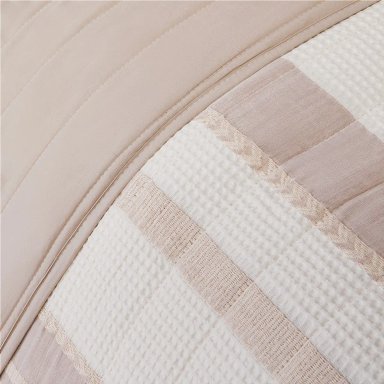 CUBRECAMA MAISON LINETT TEJIDO TAUPE 2PL - 3