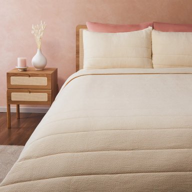CUBRECAMA MAISON LINETT WHITE STITCHING 2PL - 1