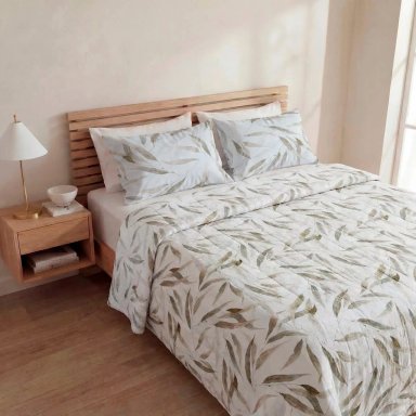 EDREDÓN RIPLEY HOME PERCALE 1.5PL HOJAS - 1