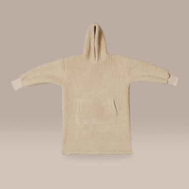 MANTA RIPLEY HOME PONCHO SHERPA ADULTO TAUPE - 1