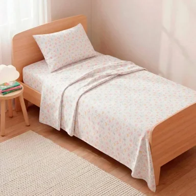 SET SÁBANAS RIPLEY HOME 2 PLAZAS 100% ALGODÓN UNICORNIO FLOR - 1