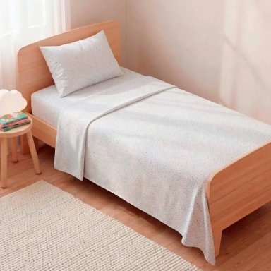 SET SÁBANAS RIPLEY HOME 1.5 PLAZAS 100% ALGODÓN FLORES DOTS - 1