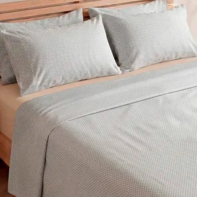 SET SÁBANAS RIPLEY HOME 1.5 PLAZAS 100% ALGODÓN 180 HILOS FLOR HOJAS MOSAICO - 2