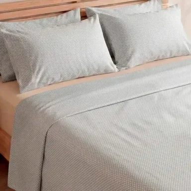 SET SÁBANAS RIPLEY HOME 2 PLAZAS 100% ALGODÓN 180 HILOS HOJAS MOSAICO - 2