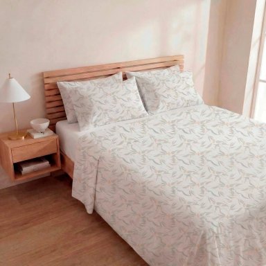 SET SÁBANAS RIPLEY HOME 1.5 PLAZAS 100% ALGODÓN 180 HILOS EUCALIPTOS - 1