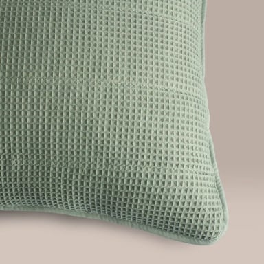 FUNDA DE ALMOHADA RIPLEY HOME 50X90 CUBRECAMA WAFFLE VERDE - 3