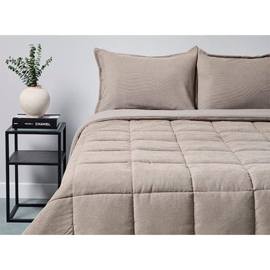 EDREDÓN RIPLEY HOME CORDUROY 1.5PL TAUPE - 1