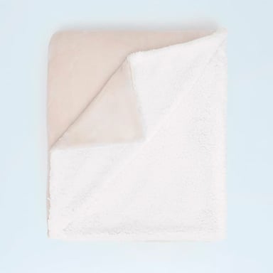 FRAZADA RIPLEY HOME FLANNEL CSHERPA KING IVORY - 2