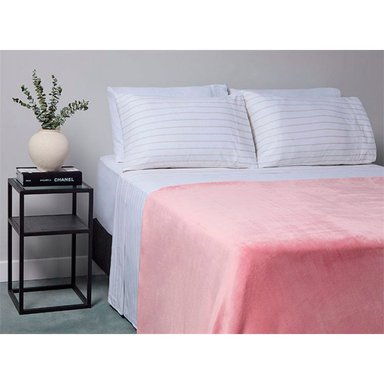 FRAZADA RIPLEY HOME FLANNEL CSHERPA KING PALO ROSA - 1