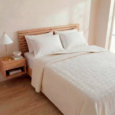 CUBRECAMA RIPLEY HOME CRUMPLE FLEECE IVORY 1.5PL - 1