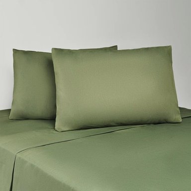 SET DE SÁBANAS + 2 FUNDAS ALMOHADAS + EDREDÓN 2 PLAZAS MICROFIBRA VERDE - 3