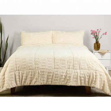 EDREDÓN RIPLEY HOME RABBIT SHERPA 1.5PL IVORY - 1