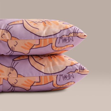 FUNDA DE ALMOHADA RIPLEY HOME EDREDÓN MICROFIBRA GATO - 2