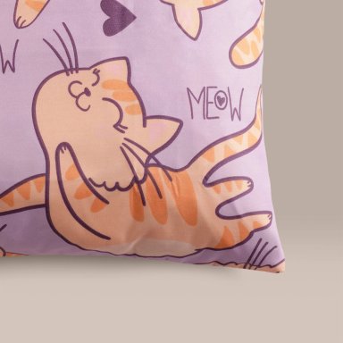 FUNDA DE ALMOHADA RIPLEY HOME EDREDÓN MICROFIBRA GATO - 3