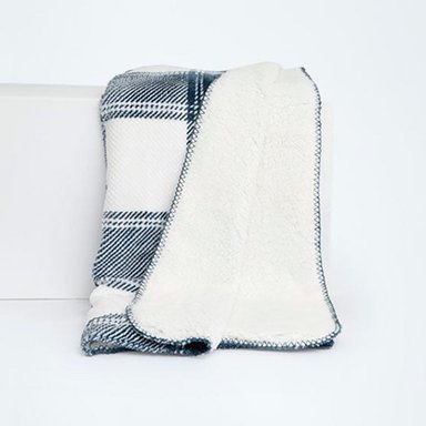 MANTA RIPLEY HOME WAFFLE CSHERPA ESCOCES AZUL - 1