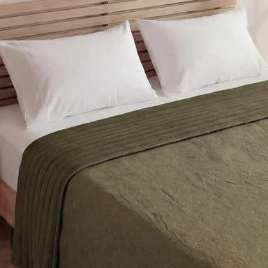 CUBRECAMA VELVET GREEK VERDE KING - 2