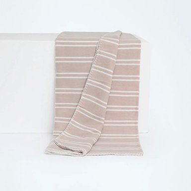 MANTA RIPLEY HOME POLAR ROLLITO ESTAMP LINEAS TAUPE - 1
