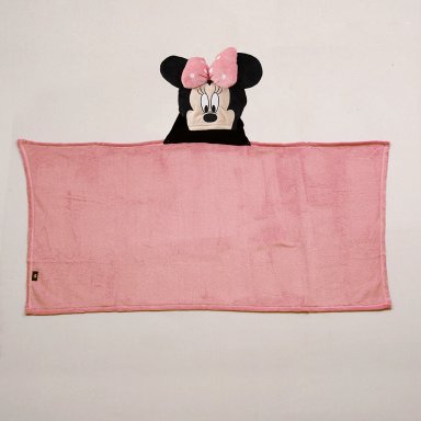 MANTA DISNEY CON CAPUCHA Y OREJAS 75X150 CMS MINNIE26 - 1