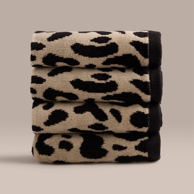 SETX4 TOALLAS DE CARA RIPLEY HOME ANIMAL PRINT IVORY - 1