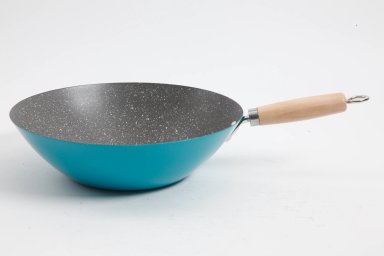 WOK OSTER DENALI ACERO AL CARBONO TURQUESA - 1