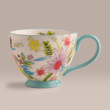 MUG RIPLEY HOME FLORES AQUA - 1
