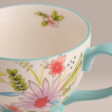 MUG RIPLEY HOME FLORES AQUA - 2