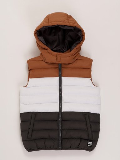 CHALECO BLOCK CON CAPUCHA NIÑO HARVEST - 1