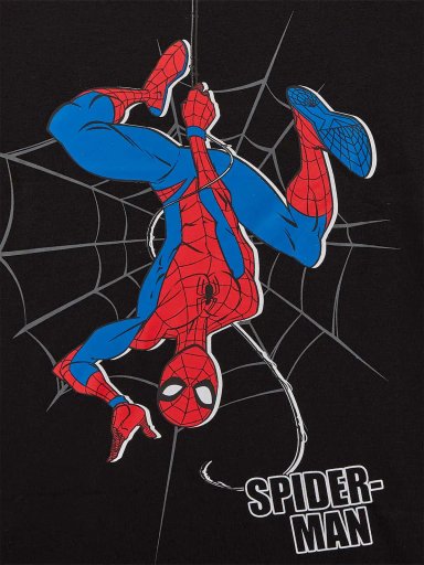 CONJUNTO ALGODÓN NEGRO SPIDERMAN PARA NIÑO - 4