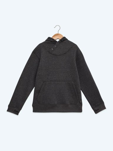 POLERA FRANELA CON CAPUCHA NIÑO HARVEST - 1